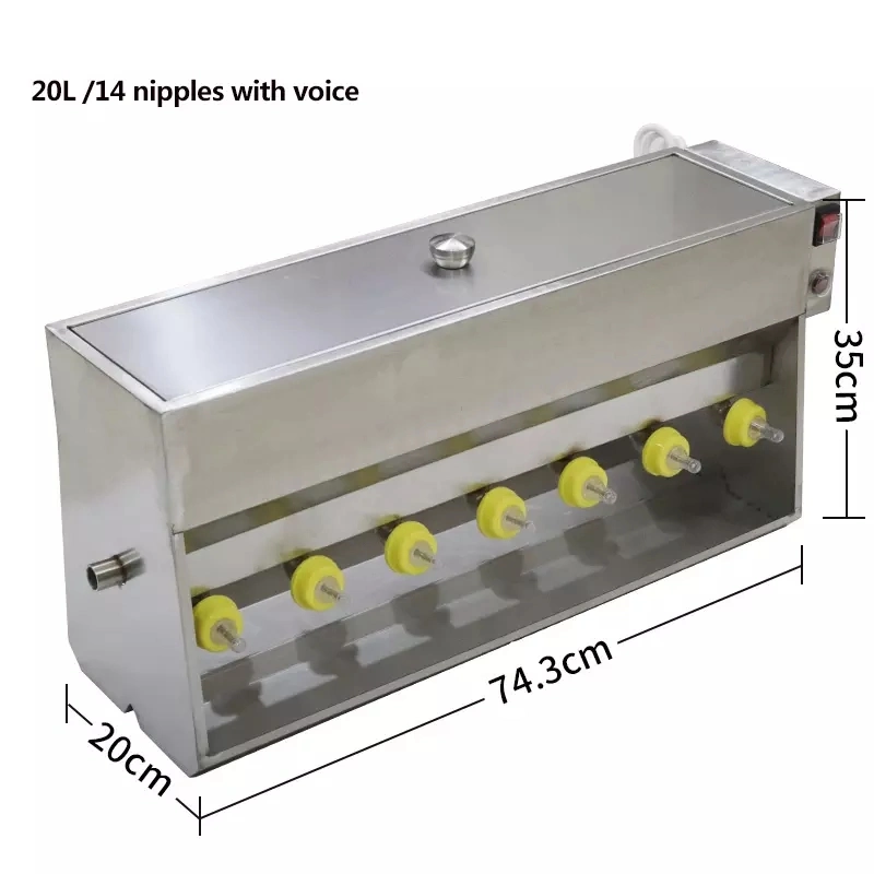 Stainless Steel 15L/20L Double-Side Constant Temperature Pig Nursing Machine Pig Feeder Automatic Piglet Milk Feeder Pacifier